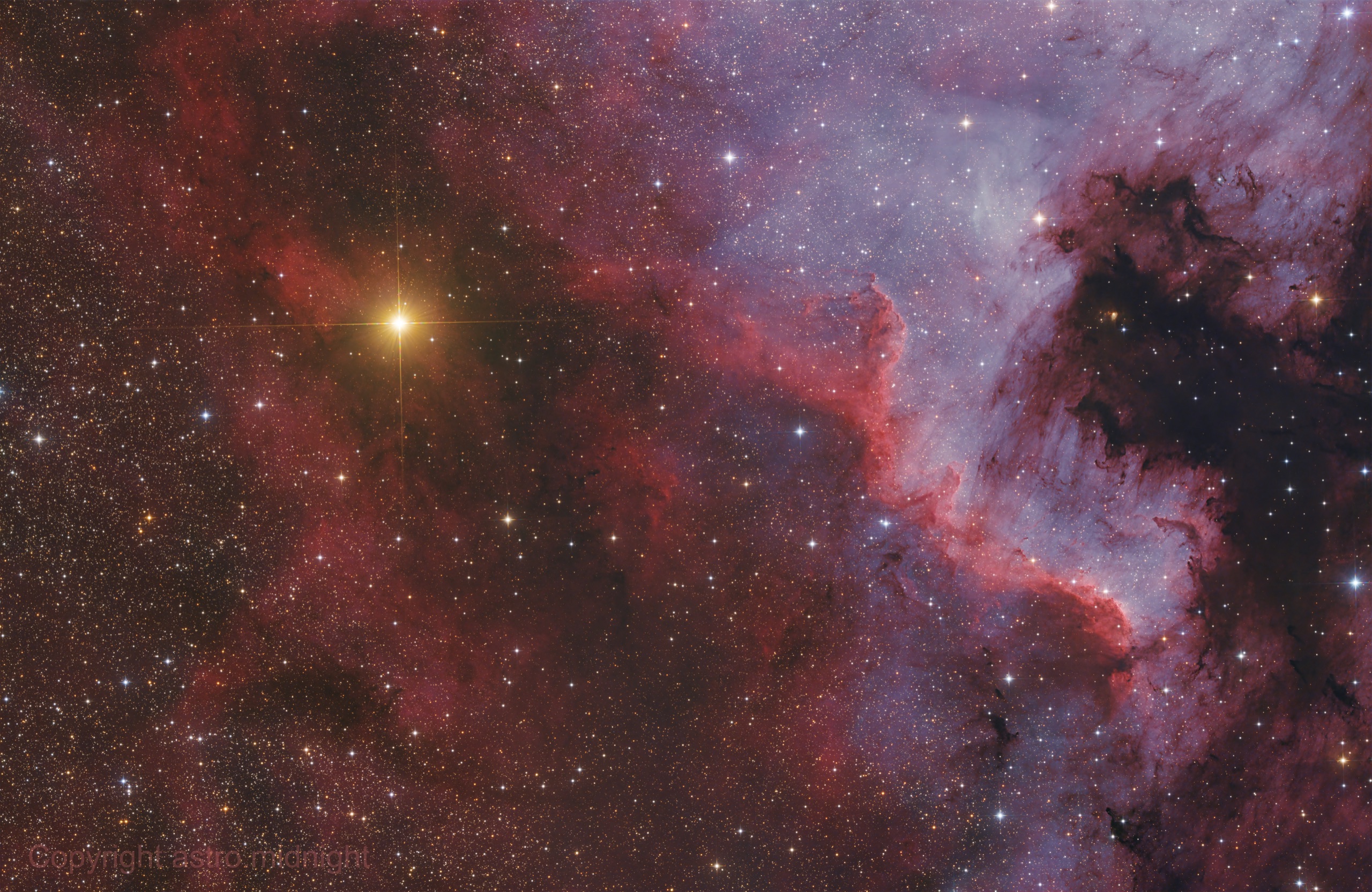 A Muralha do Cisne e a supergigante 62 ξ Cygni