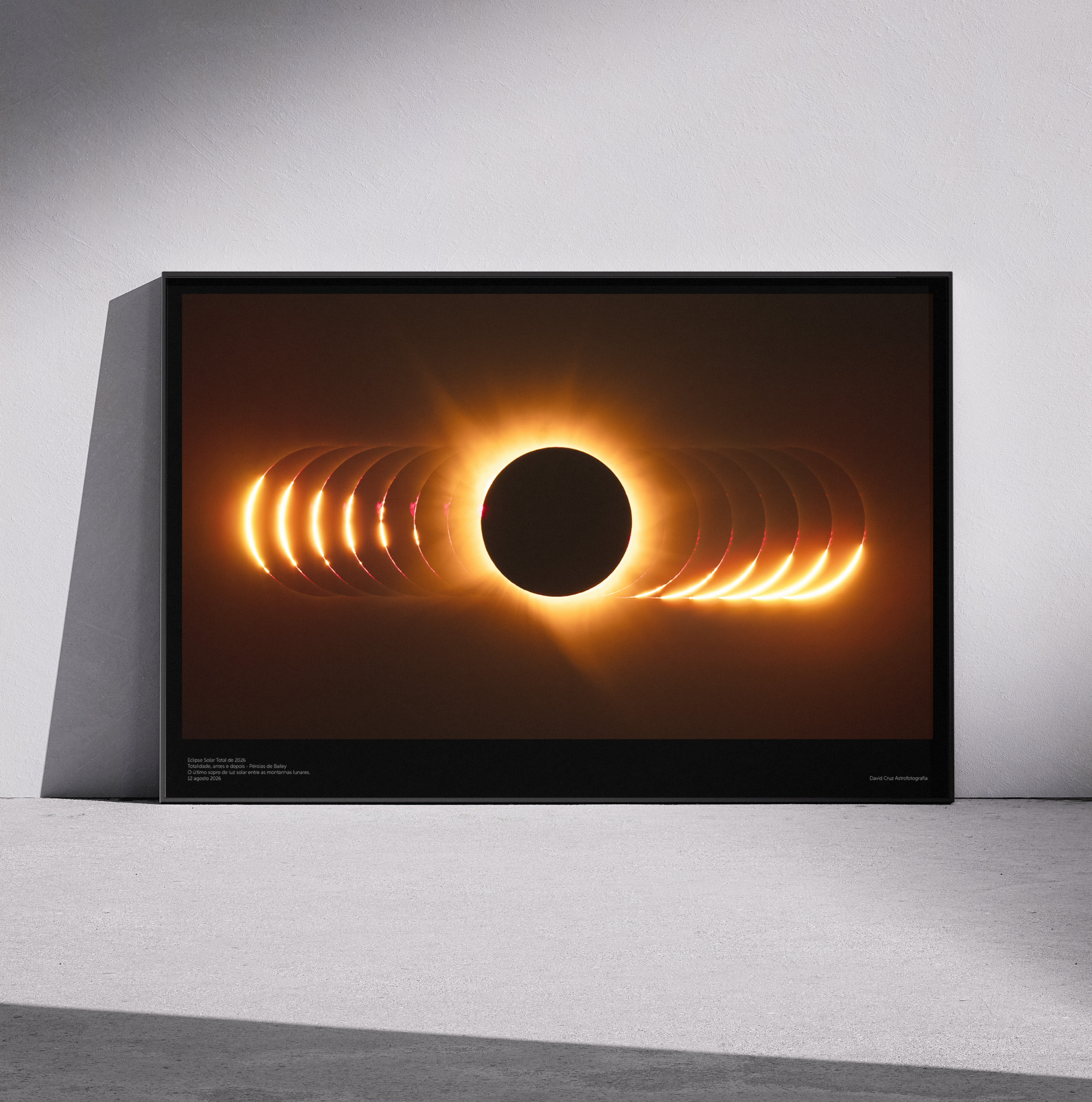 Print «2026 Total Solar Eclipse» framed on a wall