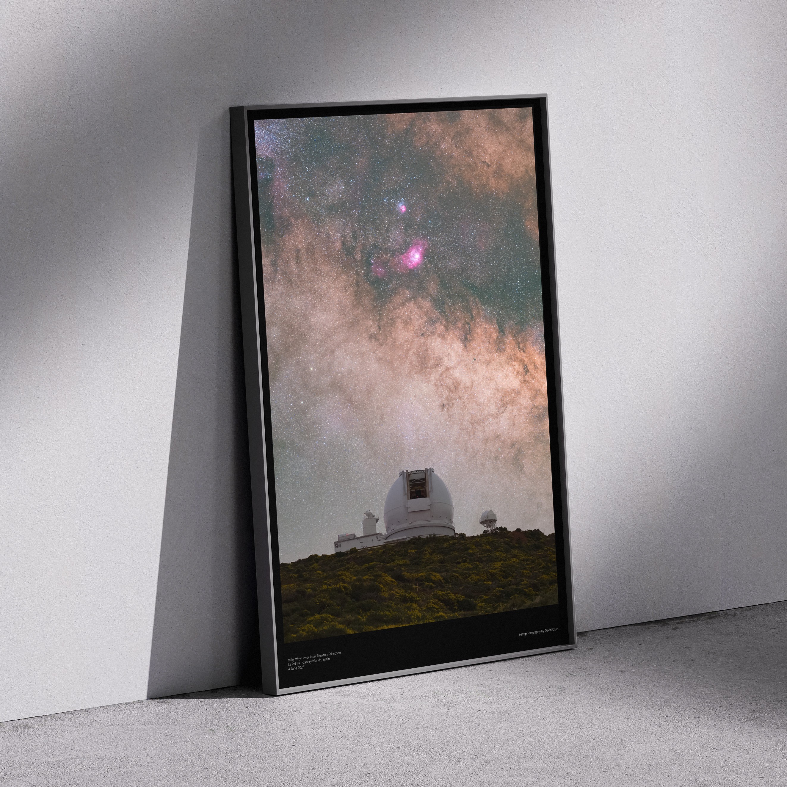Print «Milky Way hover Isaac Newton Telescope» — detalhe