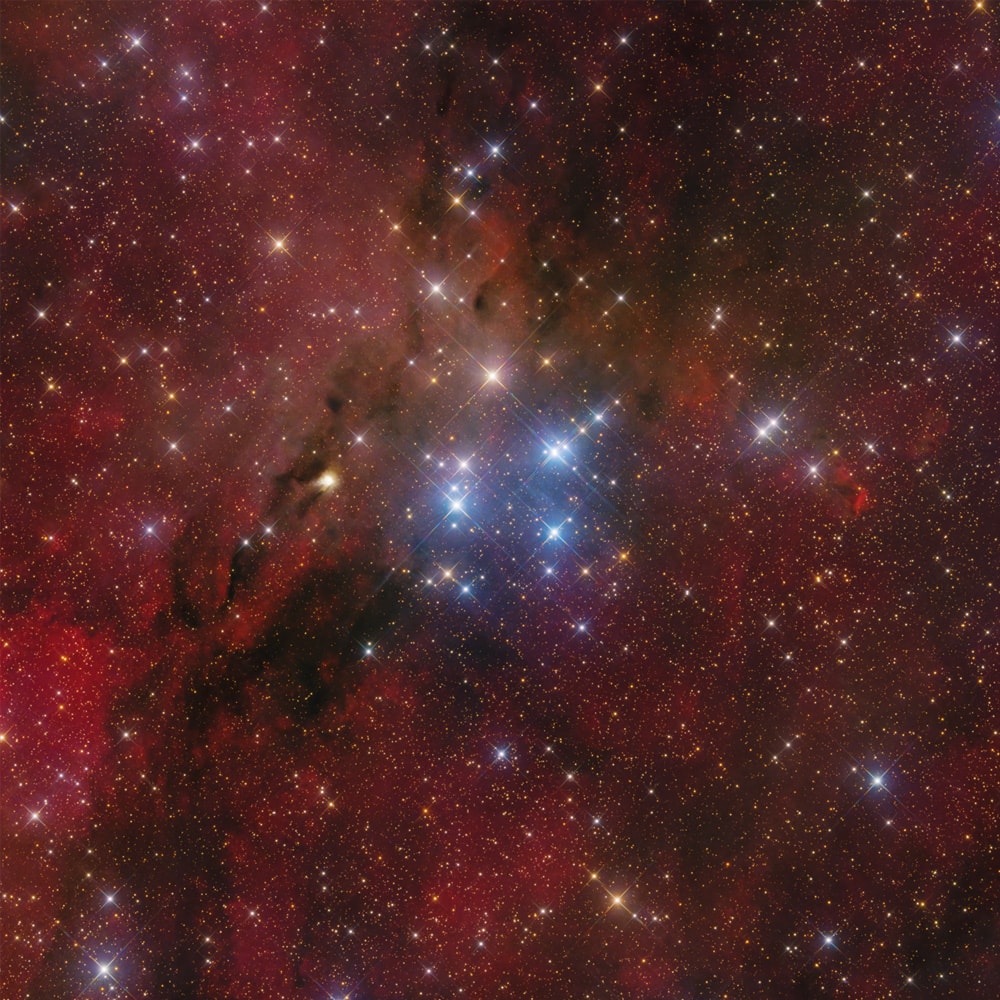Print «Stock 23 - The Pazmino's Cluster» emoldurado em contexto de parede